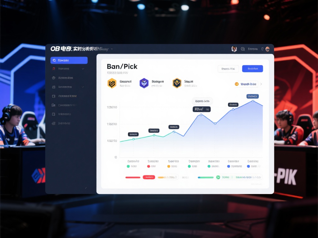 例如，某场知名赛事中，OB电竞首页实时分析战队的B